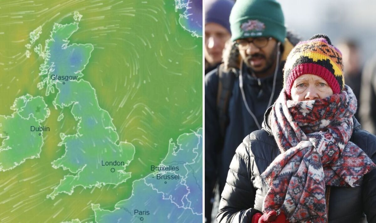 Cold British Weather Ice cold UK weather map shows exactly where will be worst hit by big ...